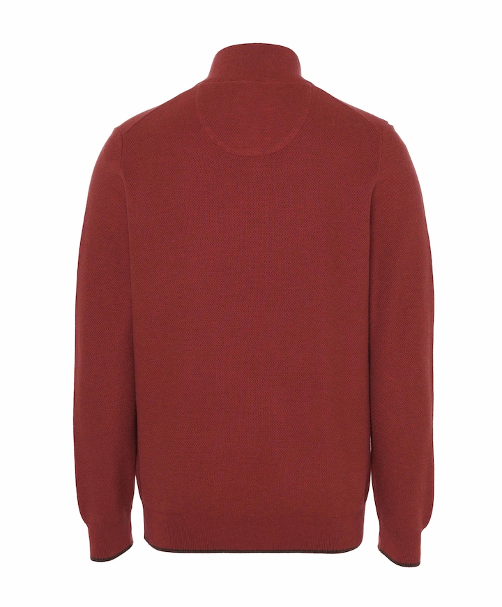 Heren trui met rits rood
