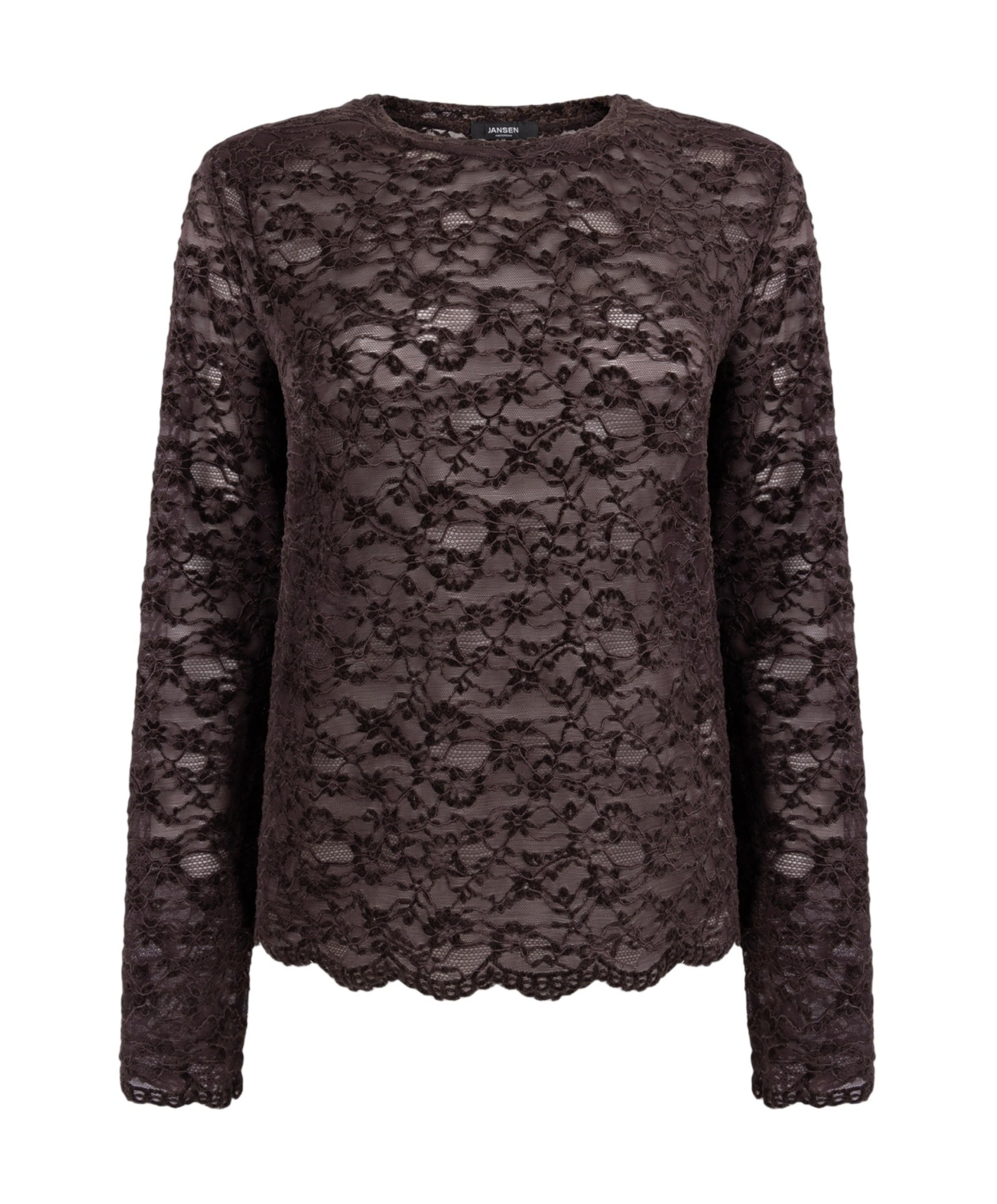 Dames top bruin