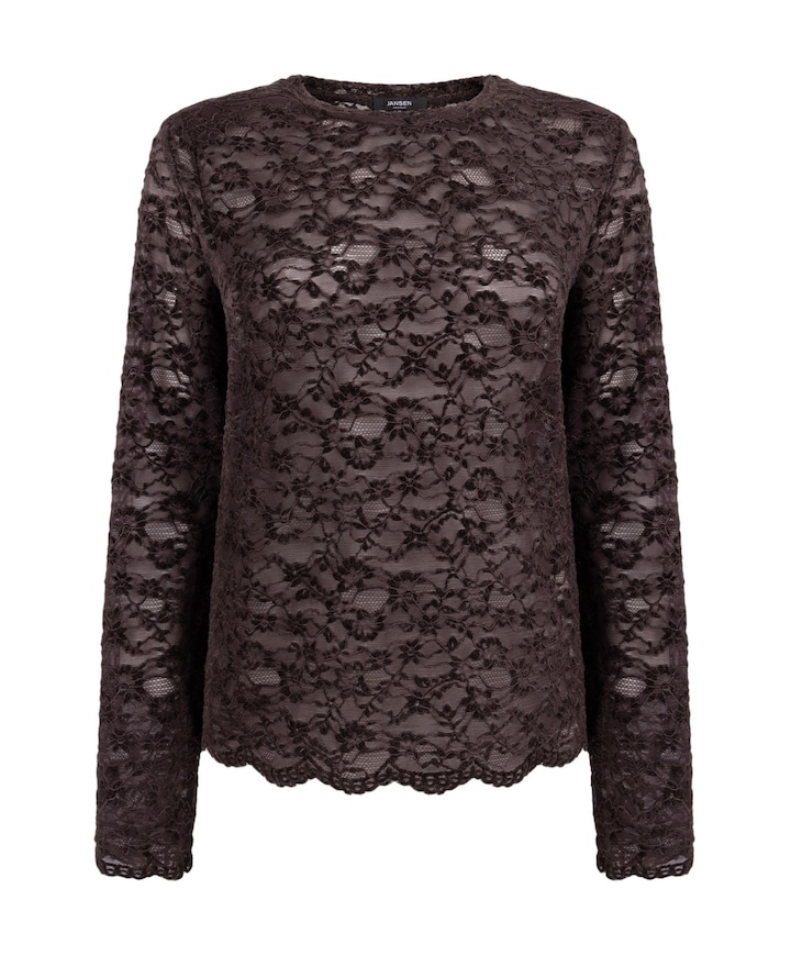 Dames top bruin