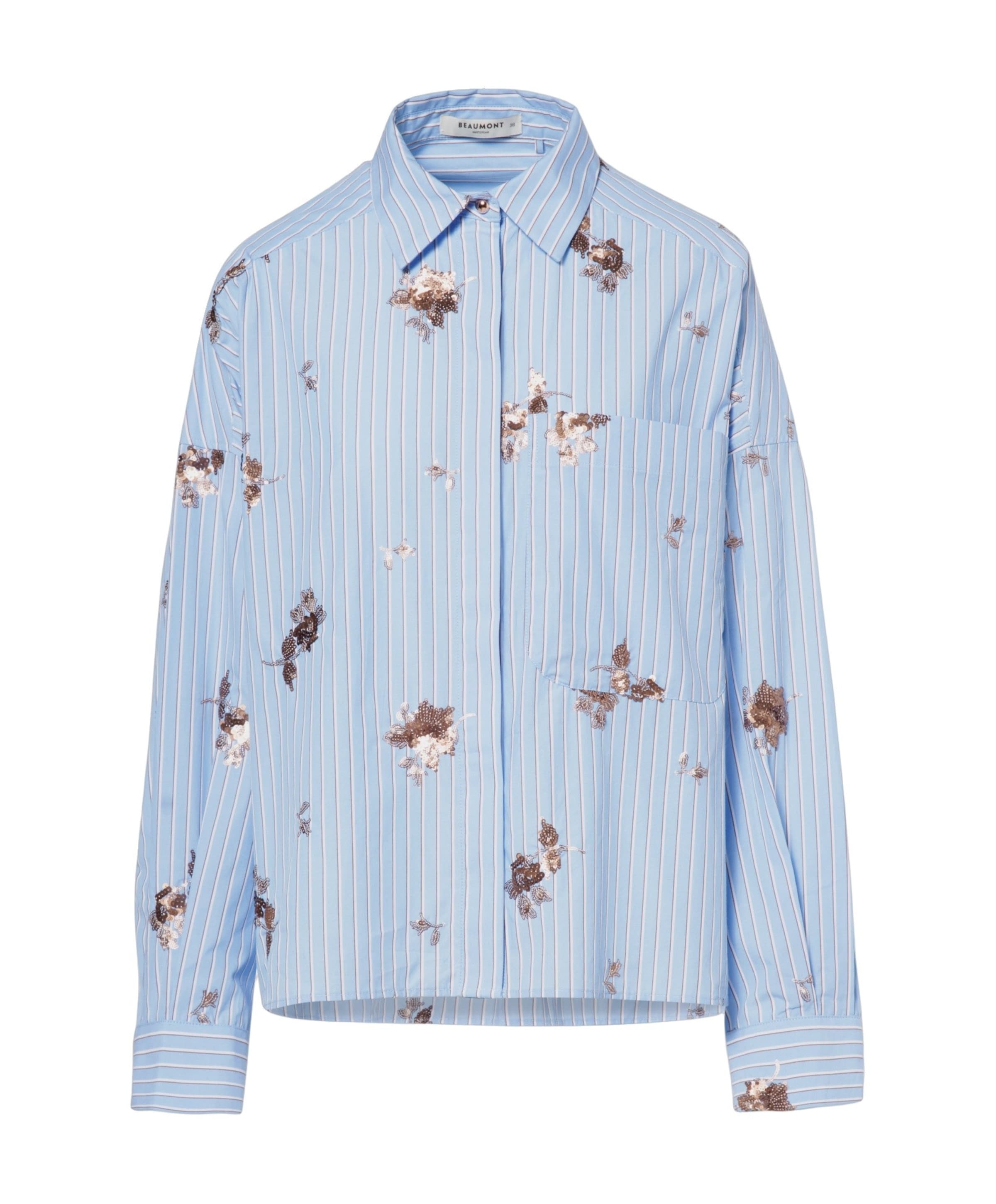 Dames blouse blauw