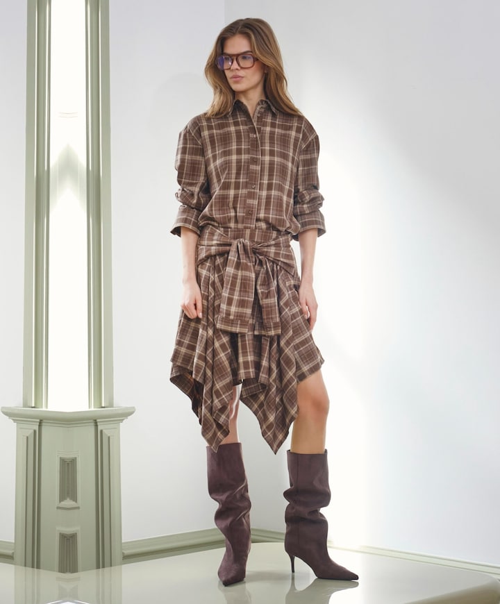 Dames blouse bruin