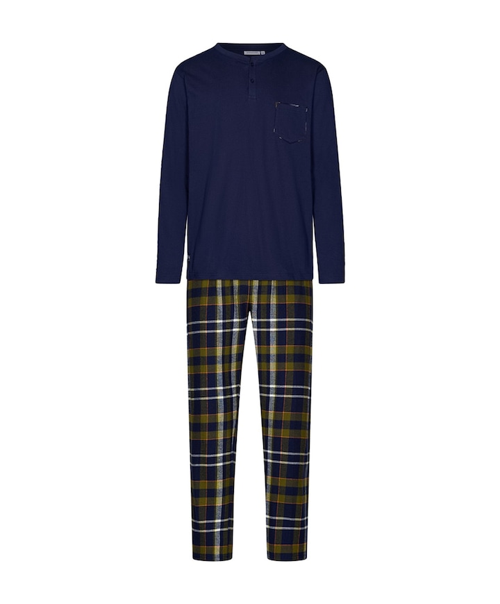 Heren pyjamaset blauw