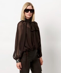 Dames blouse bruin