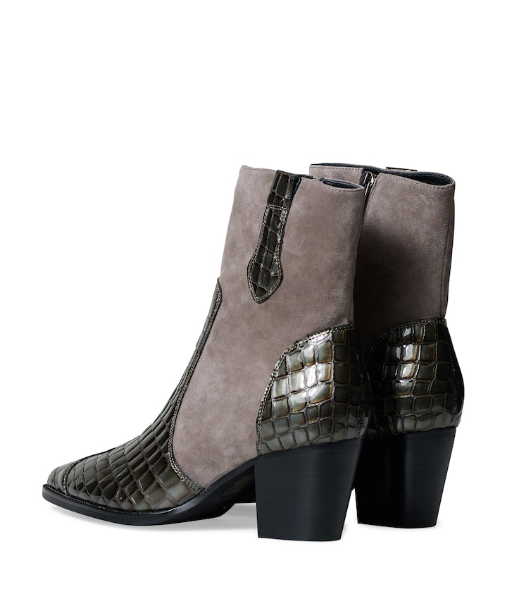 Sibylle dames enkellaarzen grijs