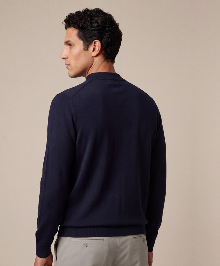 Heren coltrui blauw