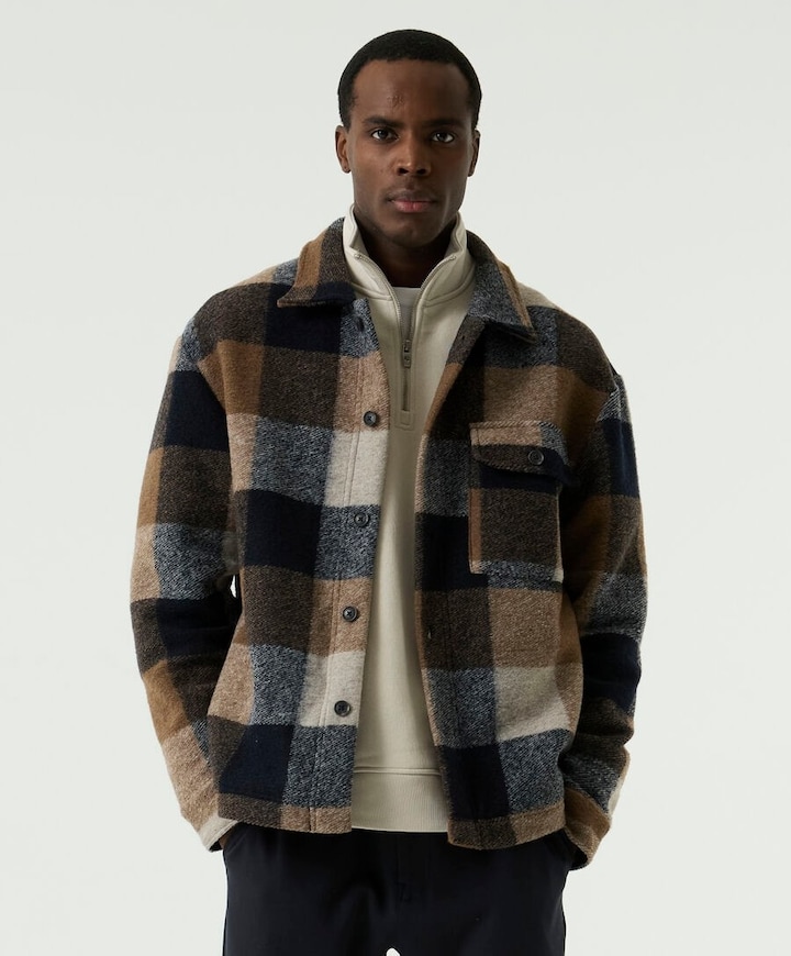Heren overshirt bruin