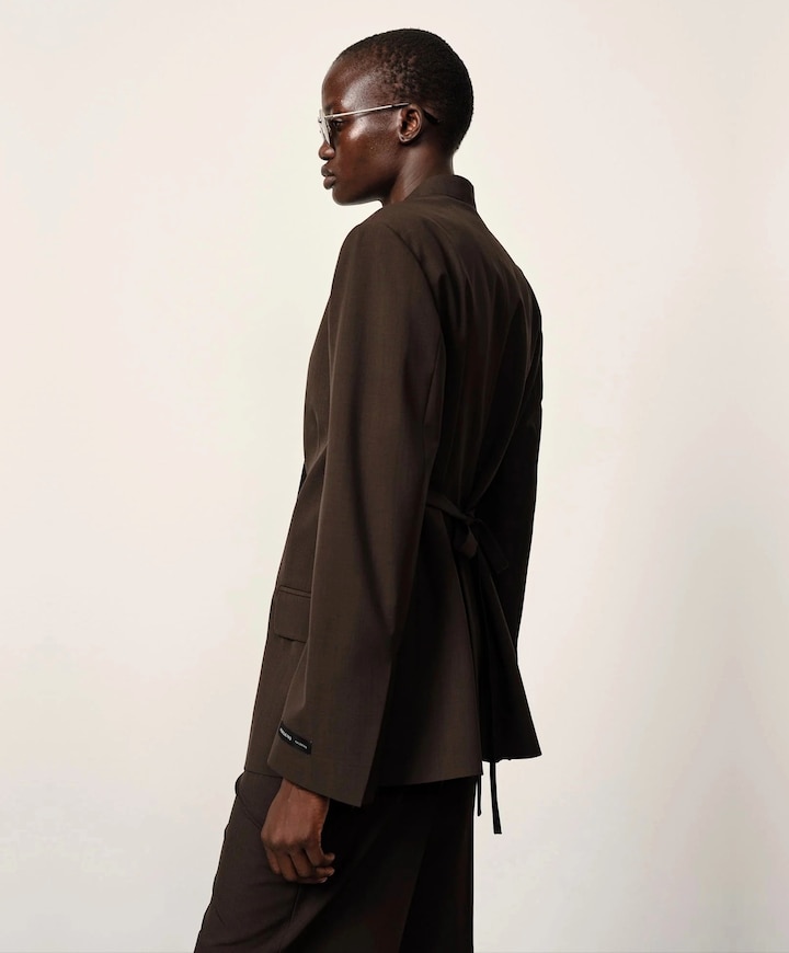Dames blazer bruin