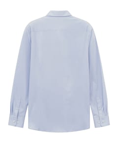 Heren overhemd lange mouw blauw