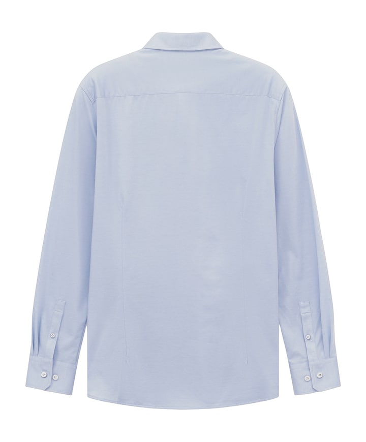 Heren overhemd lange mouw blauw