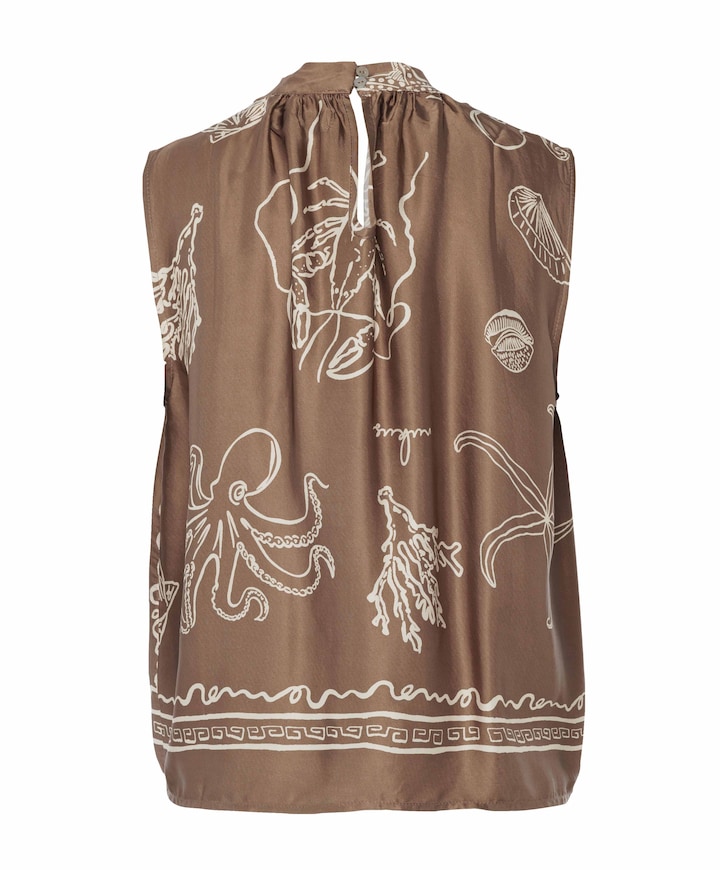Dames top bruin