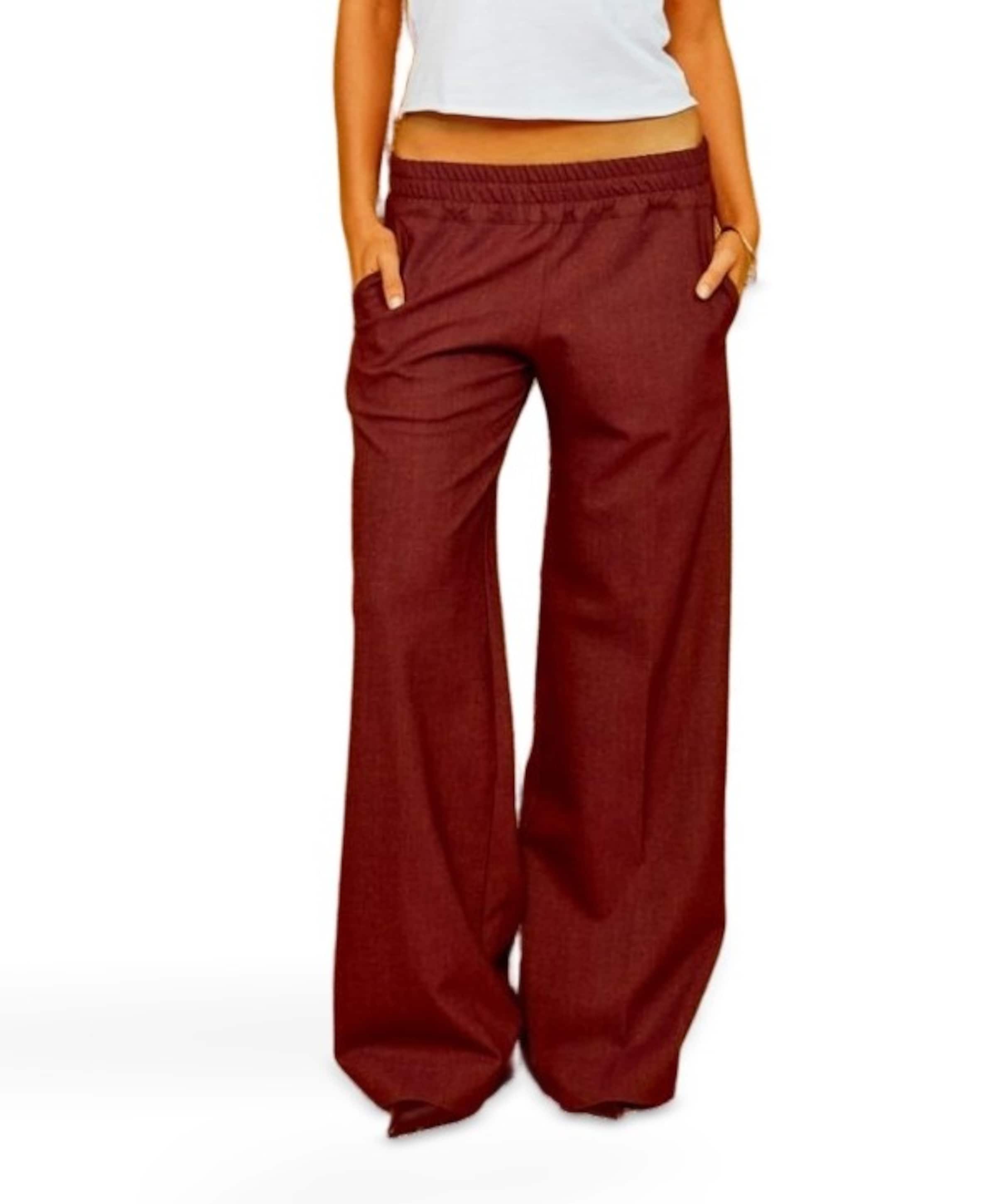 Honey Sof dames broek bordeaux