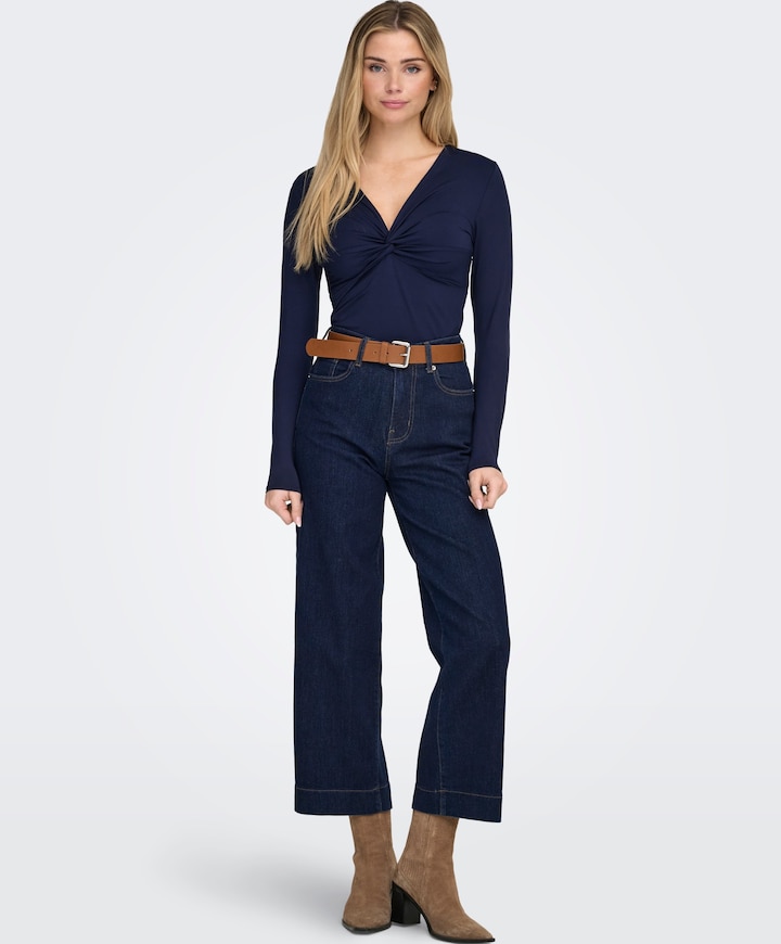 Dames longsleeve blauw