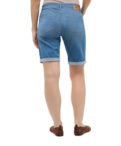BERMUDA TURN UP dames jeans blauw