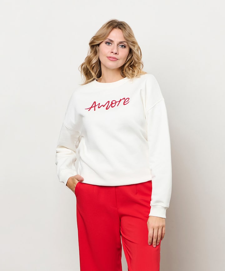 Dames sweater ecru