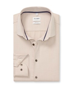 Heren overhemd lange mouw bruin