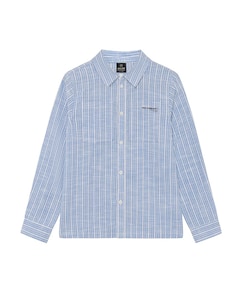 Jongens overhemd lange mouw blauw