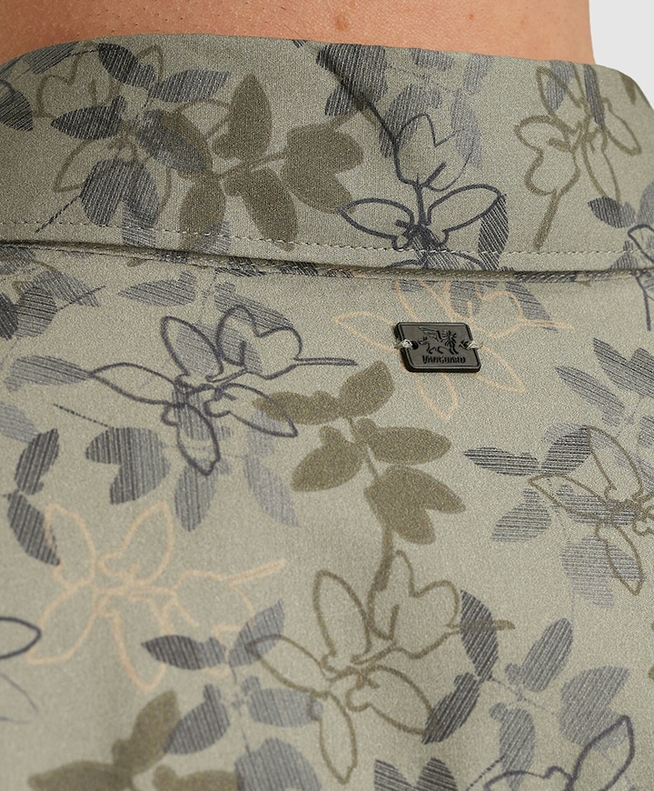 Heren overhemd lange mouw groen