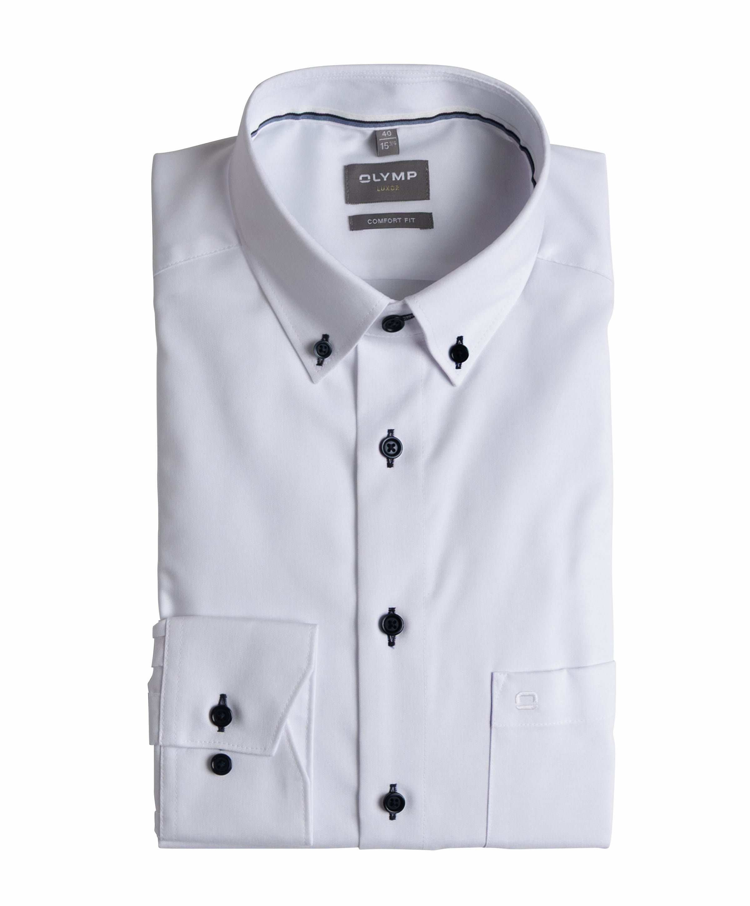 Heren overhemd lange mouw wit