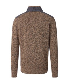 Heren trui met rits bruin