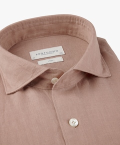 Heren overhemd lange mouw roze