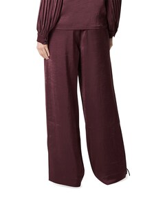 Satin dames broek bordeaux