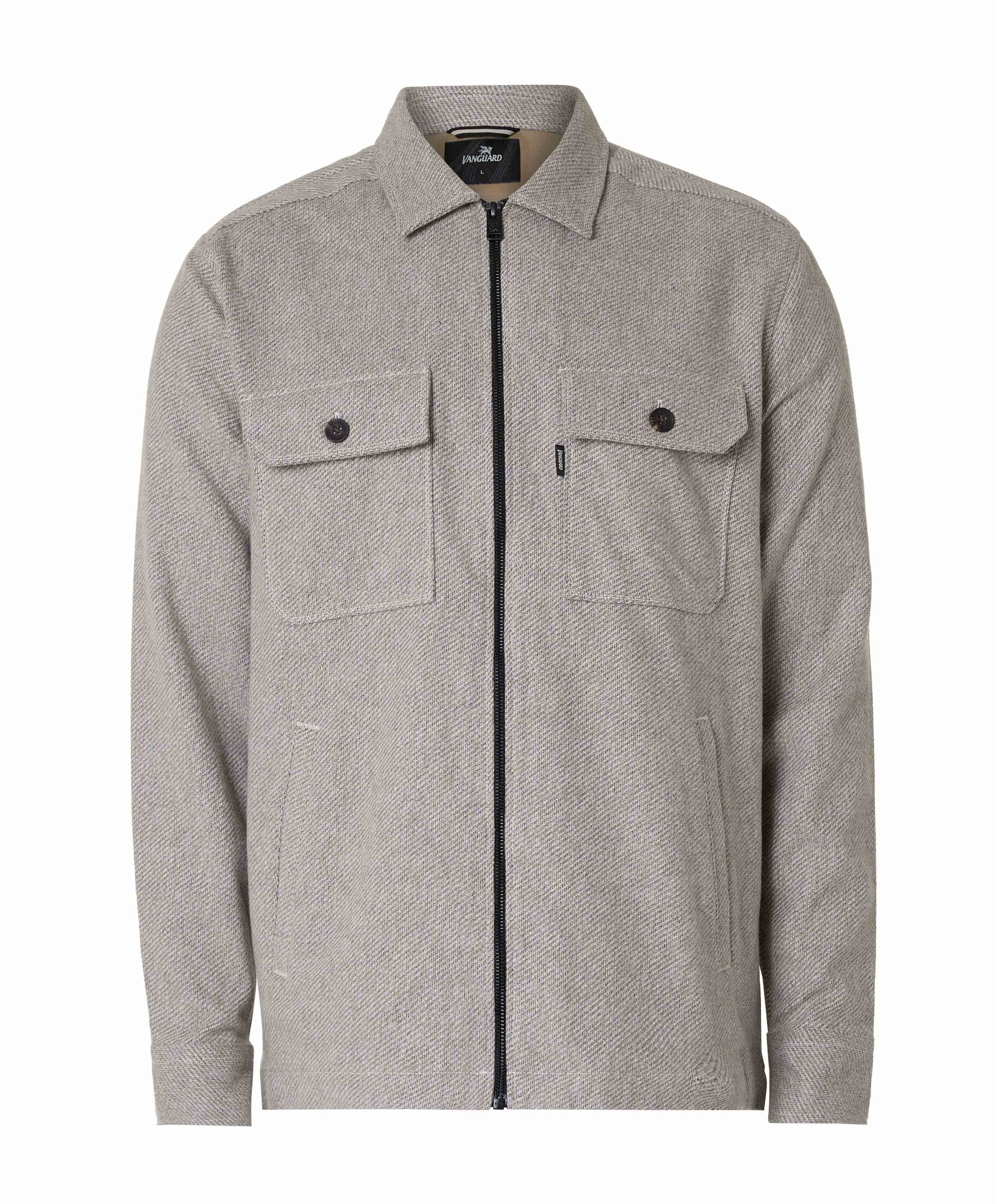Heren overshirt grijs