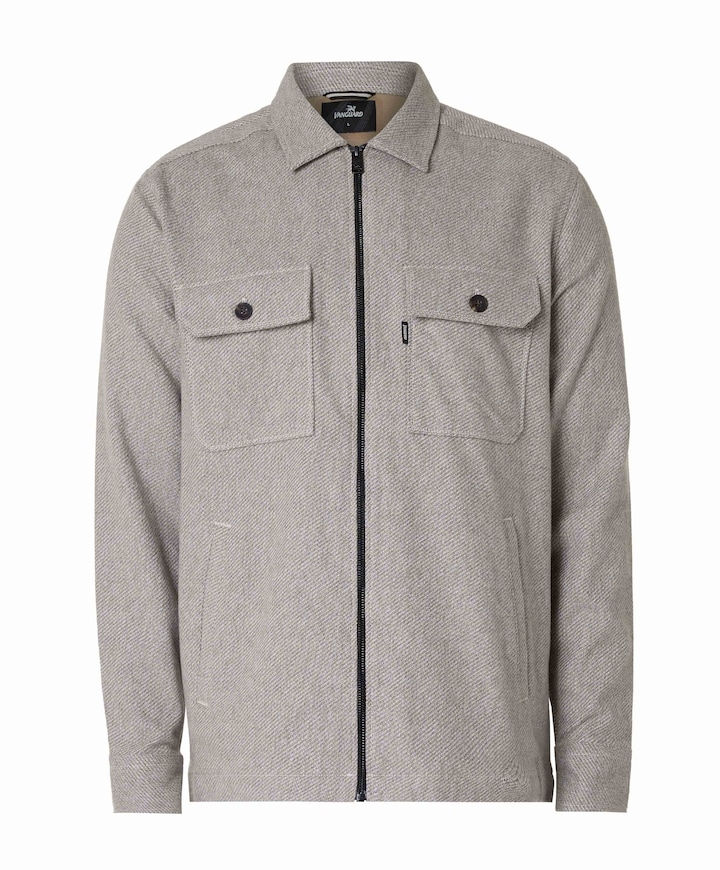 Heren overshirt grijs