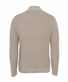 Heren trui met rits beige