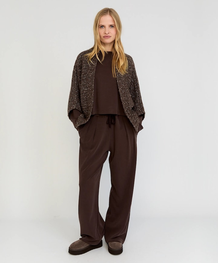 Dames vest bruin