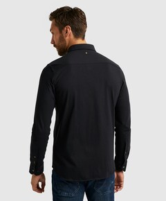 Heren overhemd lange mouw zwart