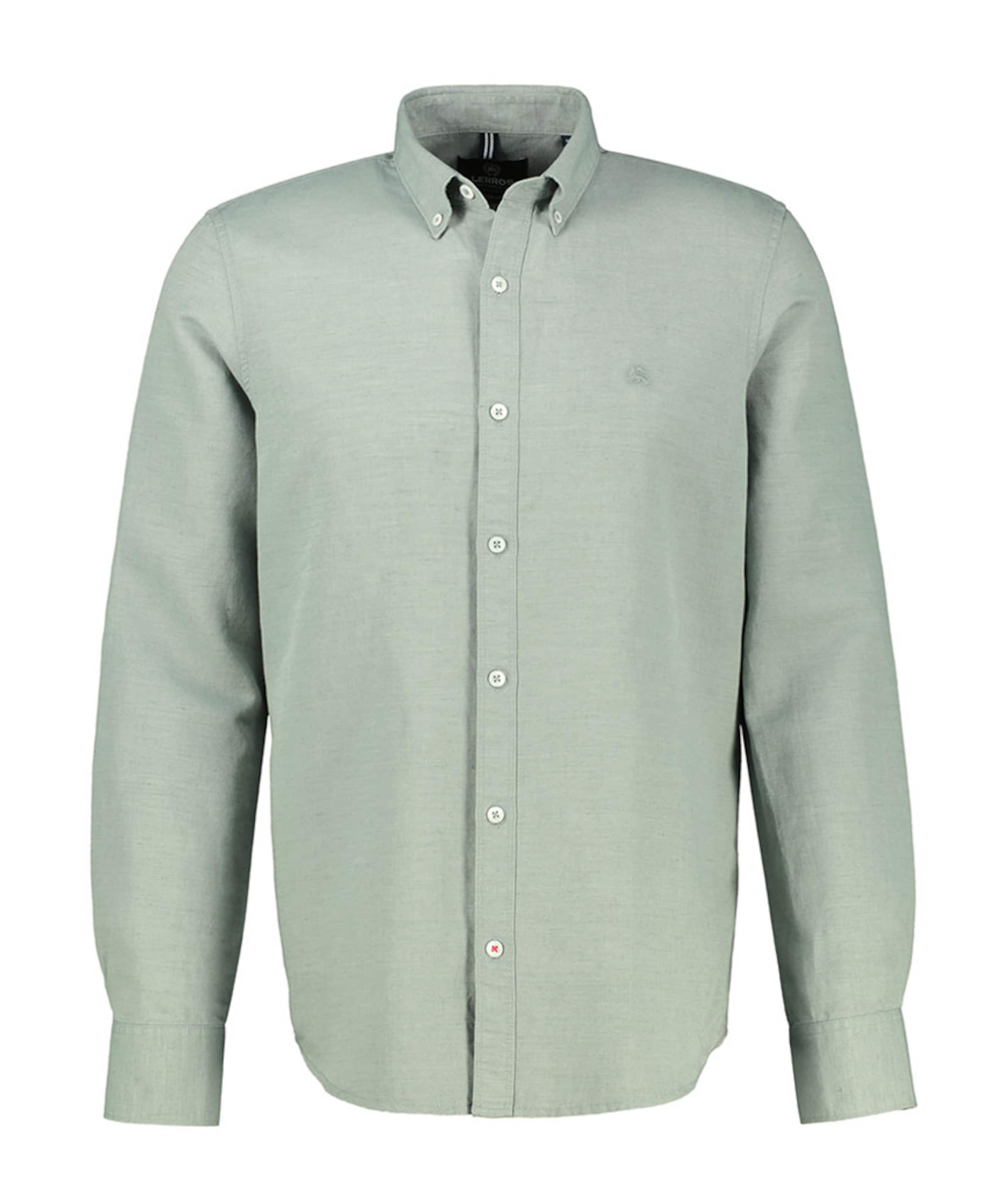 Heren overhemd lange mouw grijs