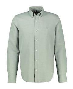 Heren overhemd lange mouw grijs