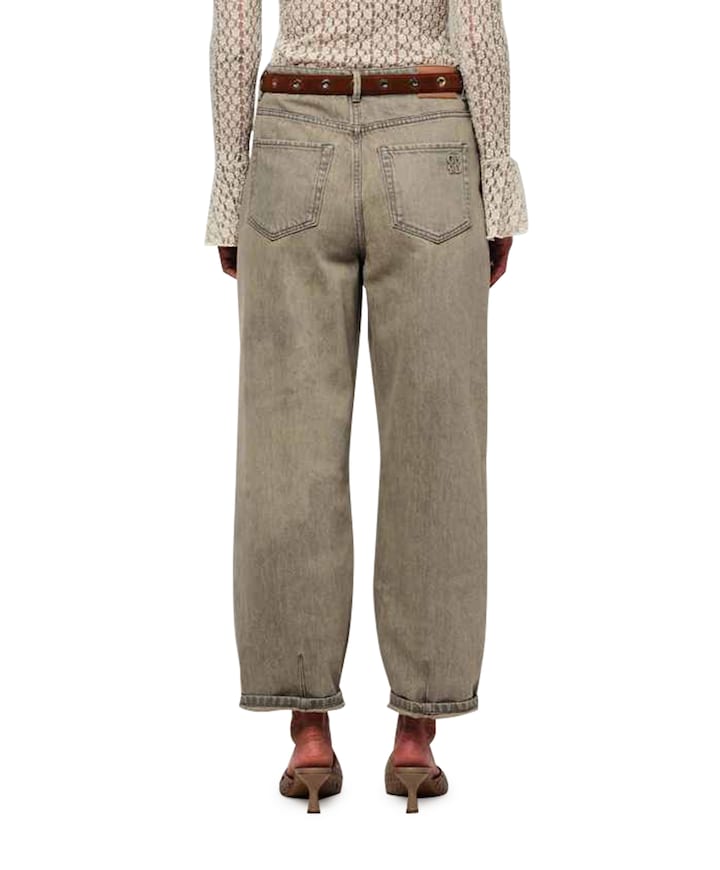 Brave barrel leg dames jeans grijs