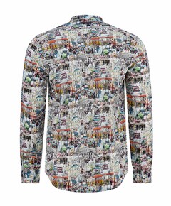 Heren overhemd lange mouw multicolor