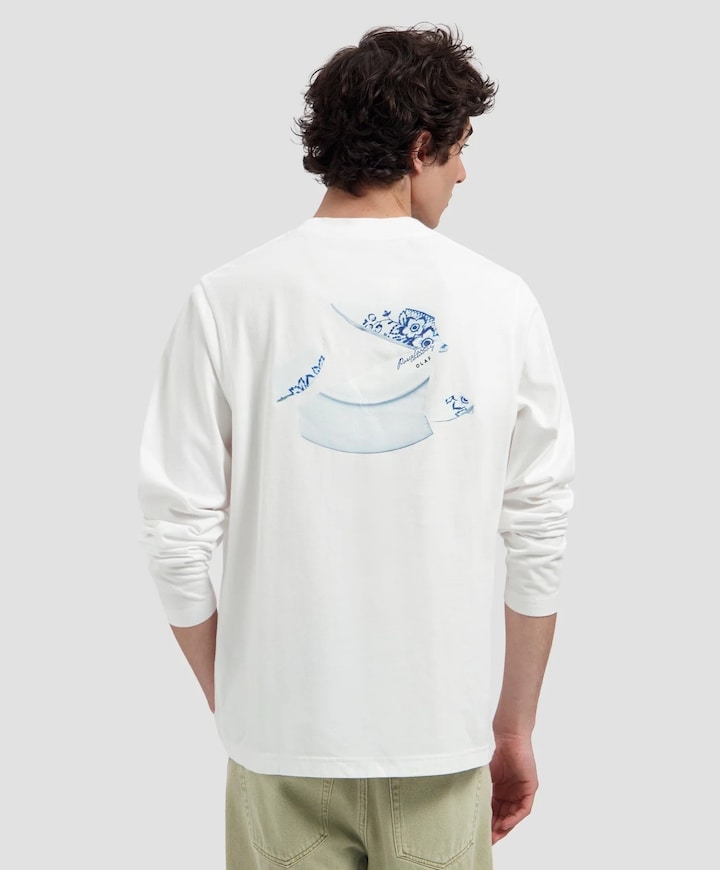 Heren longsleeve wit