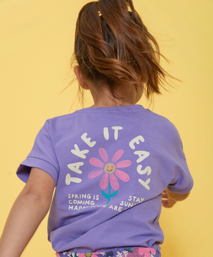 Meisjes t-shirt paars