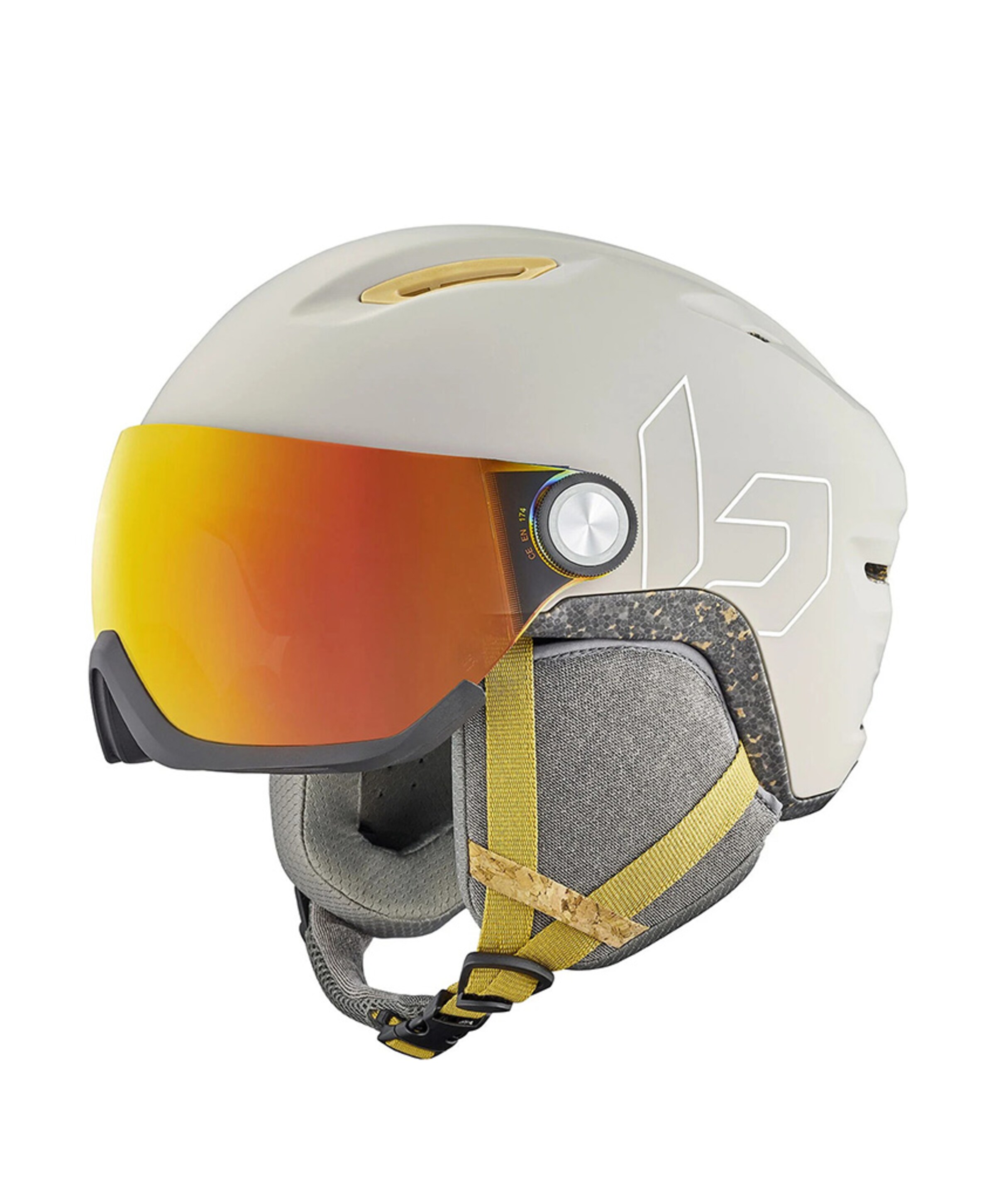 Skihelm uniseks ecru