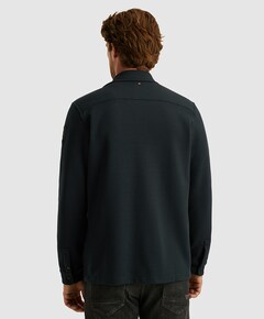 Heren overhemd lange mouw blauw