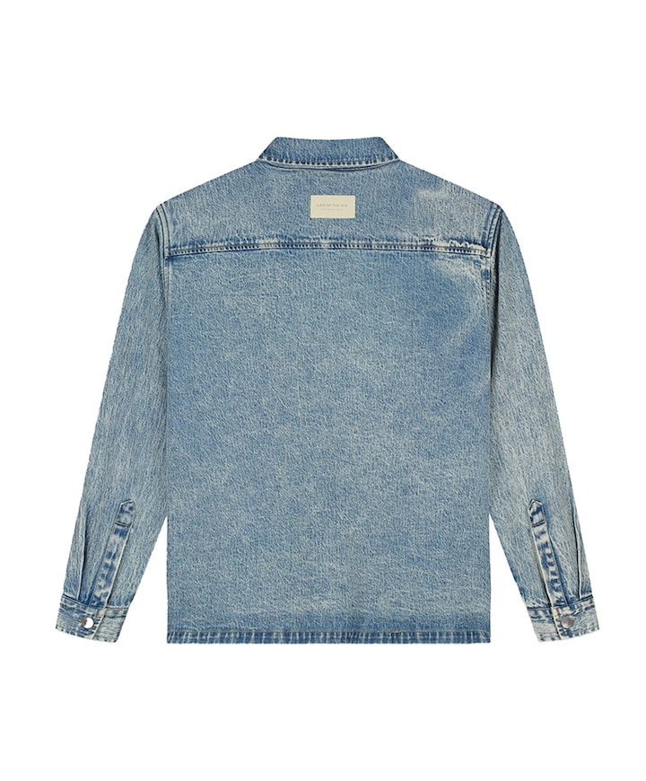 Heren overshirt blauw