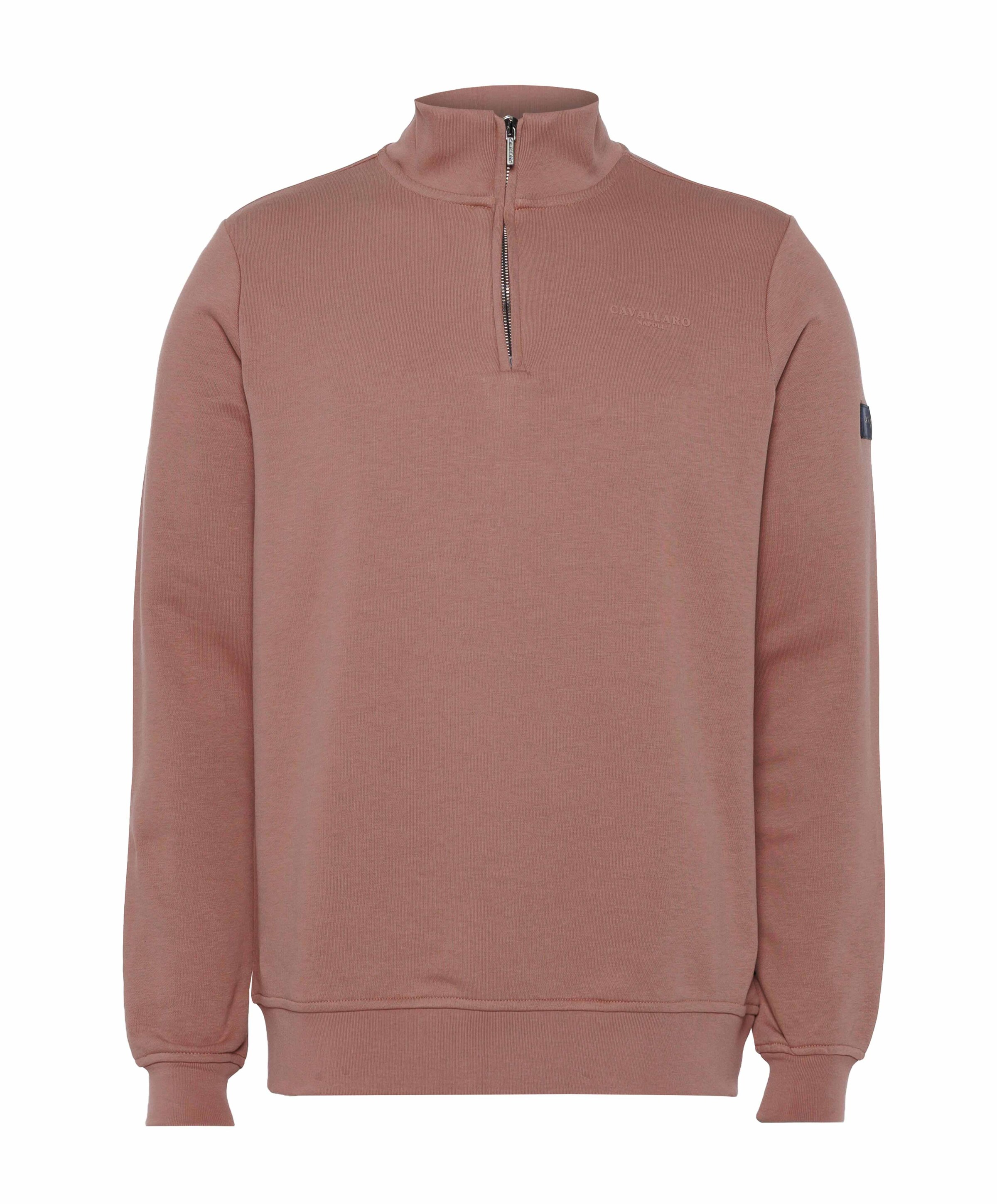 Heren trui met rits roze