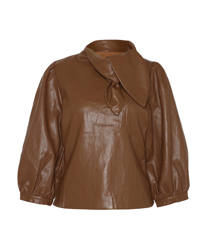 Dames top bruin