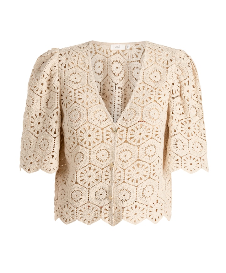 Dames vest beige