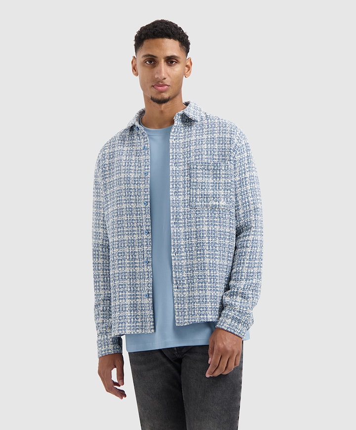 Heren overshirt blauw