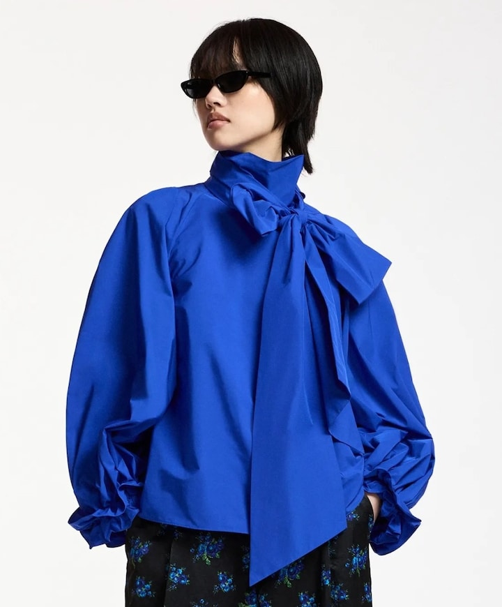 Dames blouse blauw