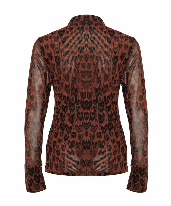 Dames blouse bruin