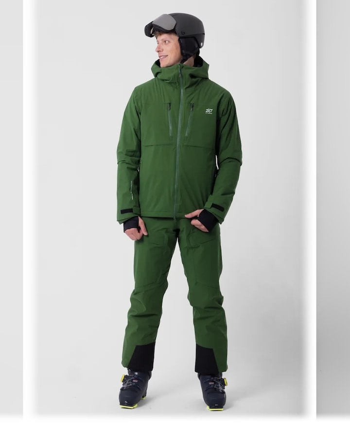 Heren ski-jas groen