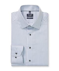 Heren overhemd lange mouw grijs