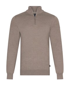 Heren trui met rits beige