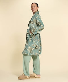 Dames ochtendjas groen
