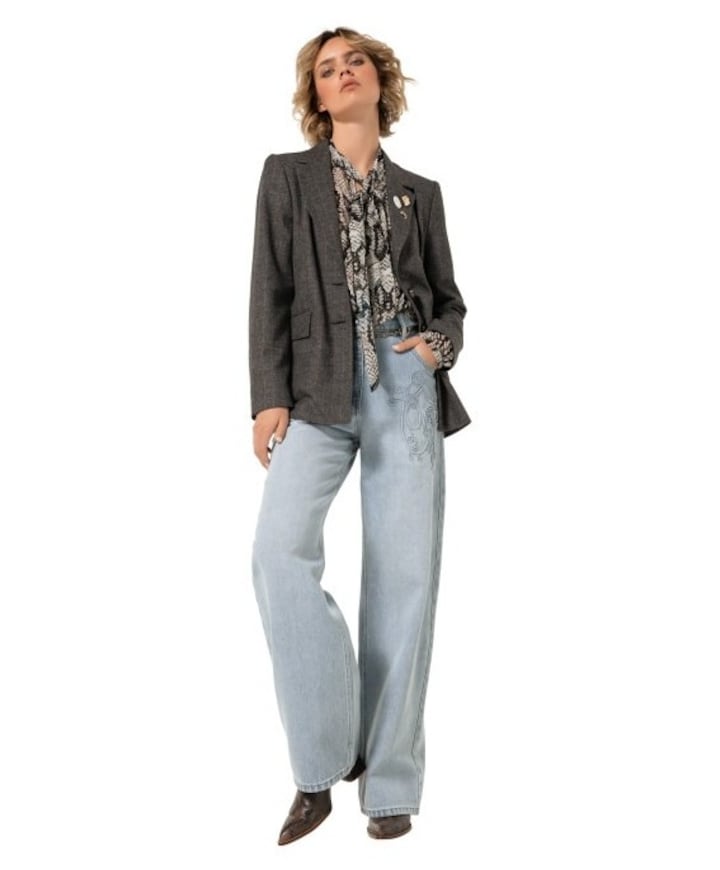 Dames blouse grijs